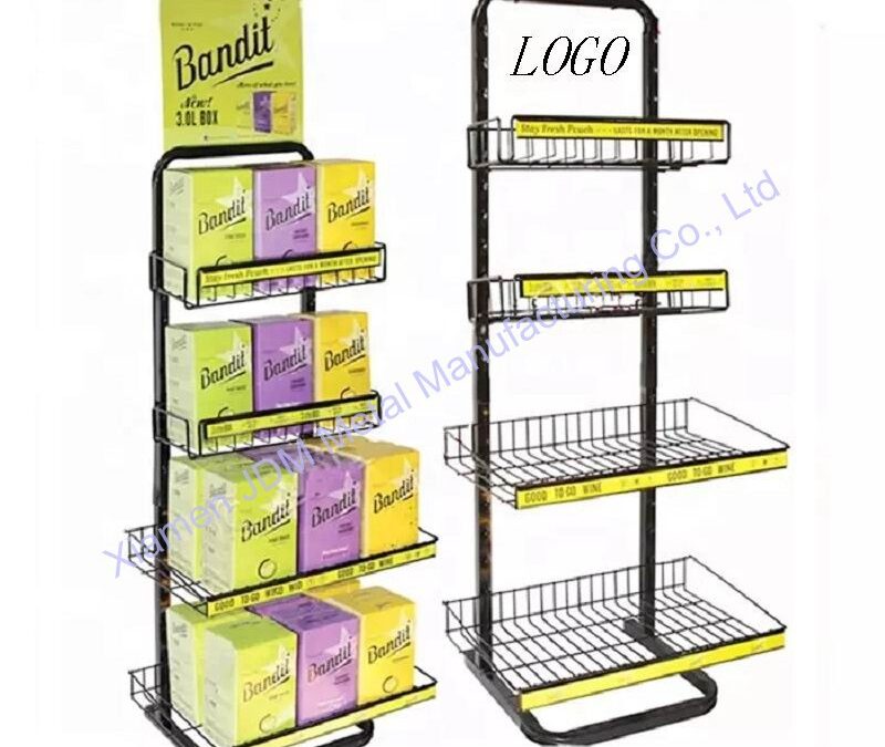 Supermarket Snack Display Shelf for Beverage Merchandising #3373