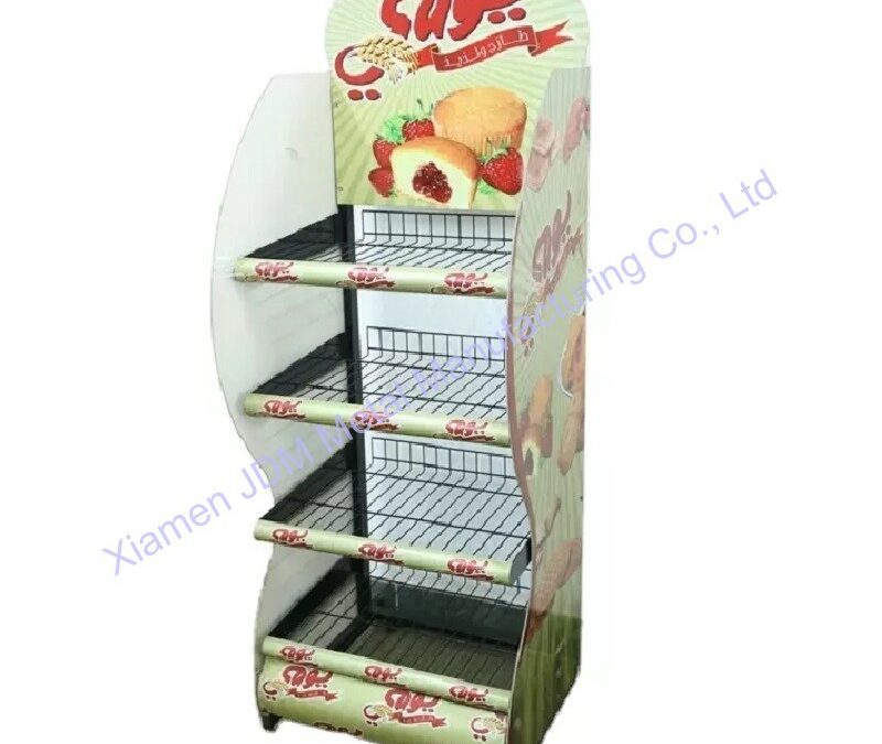 Supermarket Snack Display Shelf for Beverage Merchandising #3380