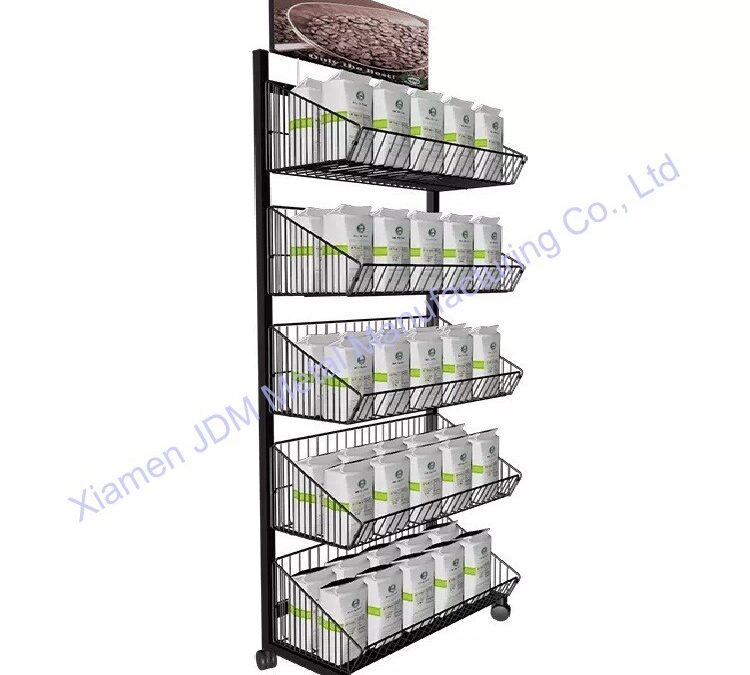 Supermarket Snack Display Shelf for Beverage Merchandising #3386