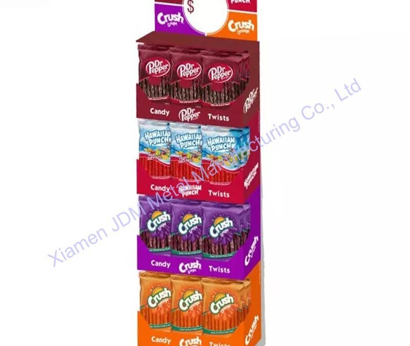 Supermarket Snack Display Shelf for Beverage Merchandising #3395
