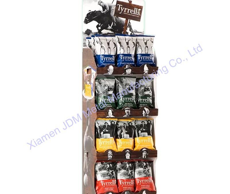 Supermarket Snack Display Shelf for Beverage Merchandising #3409