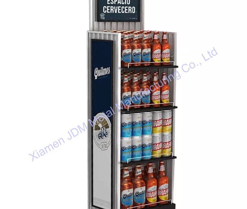 Supermarket Snack Display Shelf for Beverage Merchandising #3459