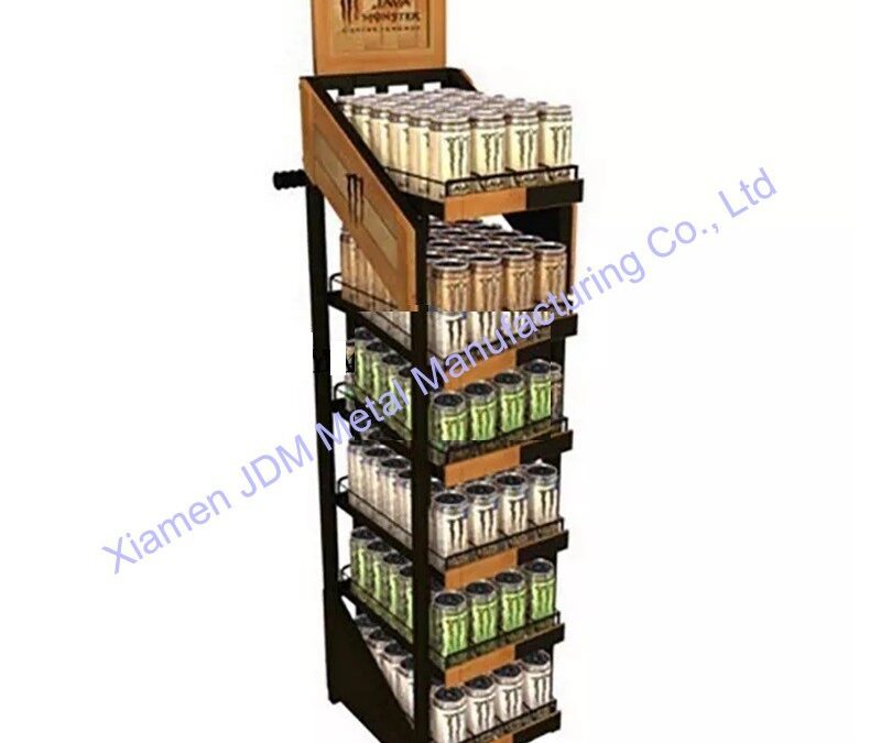 Supermarket Snack Display Shelf for Beverage Merchandising #3602