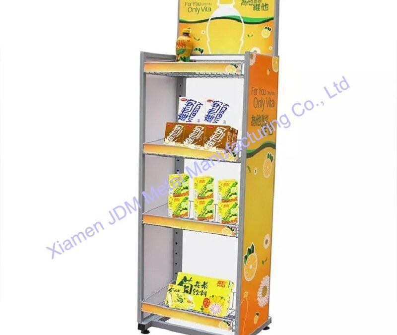 Supermarket Snack Display Shelf for Beverage Merchandising #3714