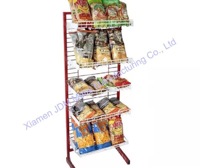 Supermarket Snack Display Shelf for Beverage Merchandising #3731