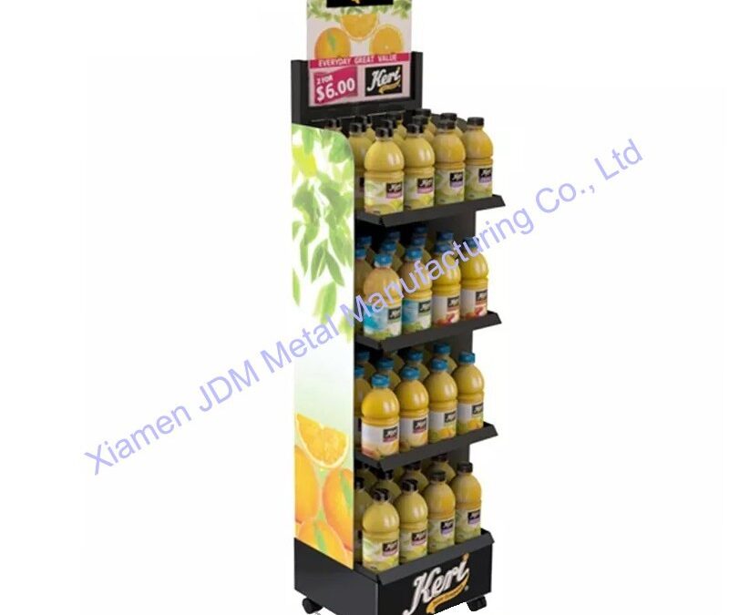 Supermarket Snack Display Shelf for Beverage Merchandising #3735