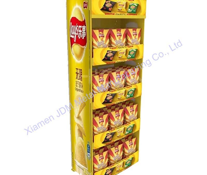 Supermarket Snack Display Shelf for Beverage Merchandising #3739
