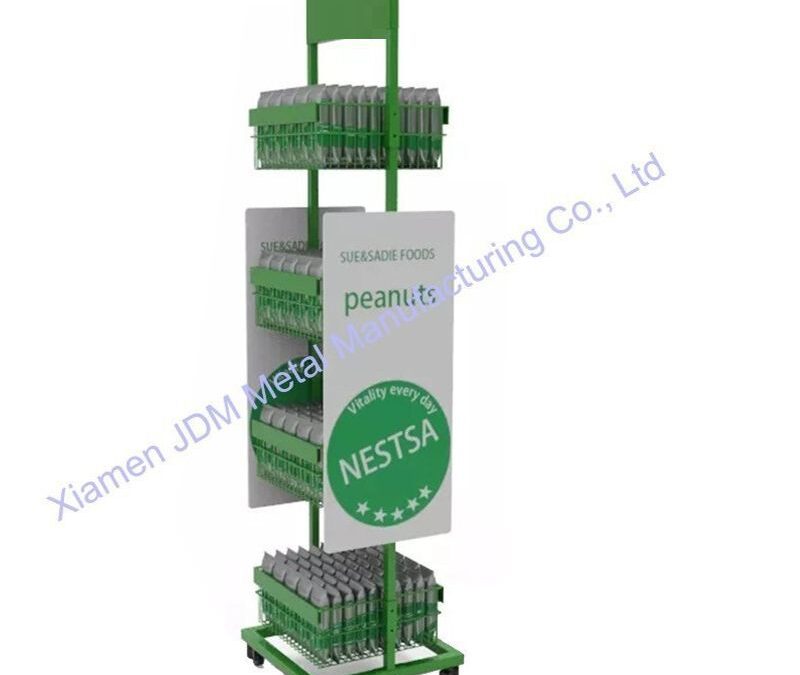 Supermarket Snack Display Shelf for Beverage Merchandising #3741