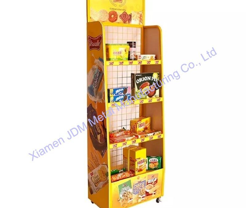 Supermarket Snack Display Shelf for Beverage Merchandising #3743