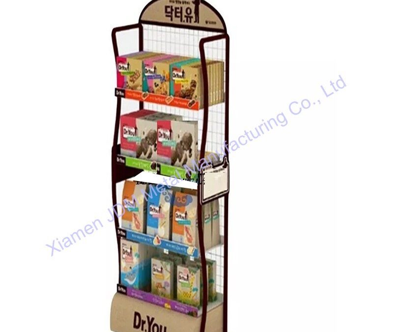 Supermarket Snack Display Shelf for Beverage Merchandising #3757