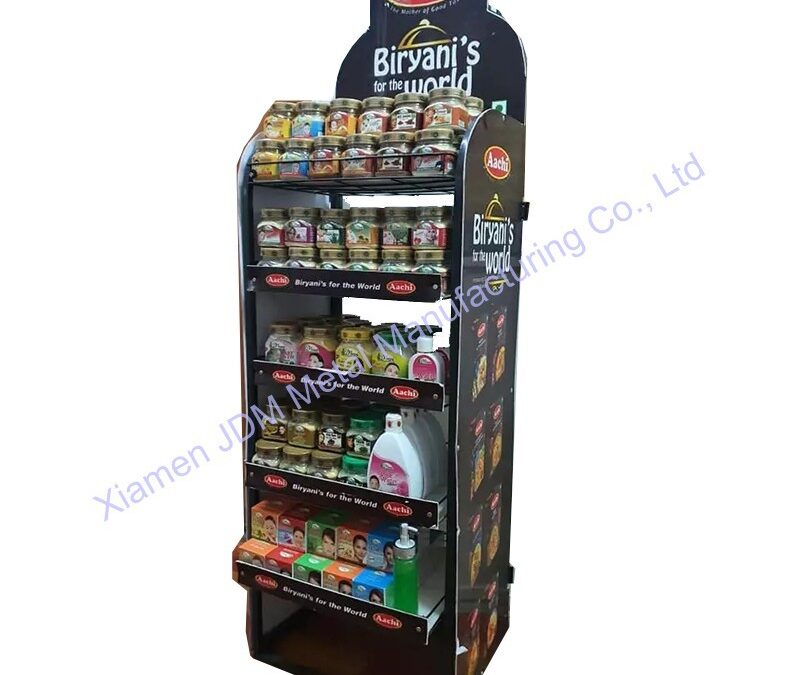 Supermarket Snack Display Shelf for Beverage Merchandising #3778
