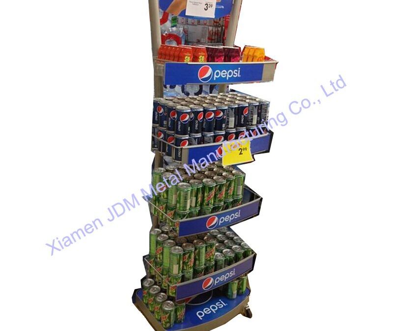 Supermarket Snack Display Shelf for Beverage Merchandising #3800