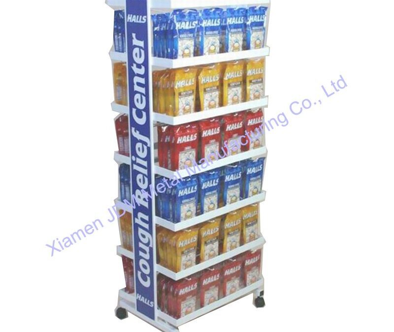 Supermarket Snack Display Shelf for Beverage Merchandising #3857