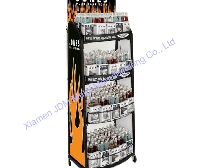 Supermarket Snack Display Shelf for Beverage Merchandising #3924