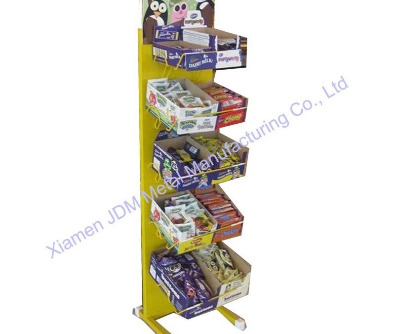 Supermarket Snack Display Shelf for Beverage Merchandising #3934