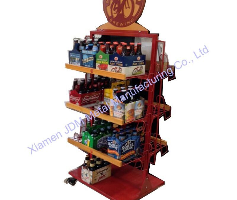 Supermarket Snack Display Shelf for Beverage Merchandising #3949