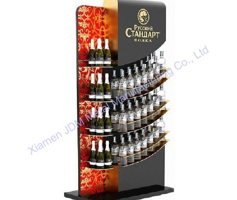 Supermarket Snack Display Shelf for Beverage Merchandising #4389