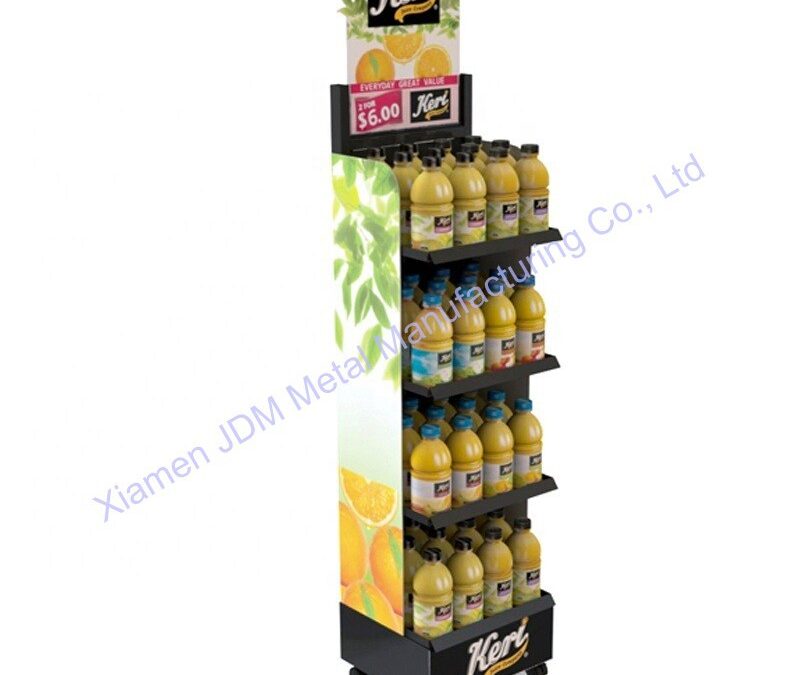 Supermarket Snack Display Shelf for Beverage Merchandising #4480