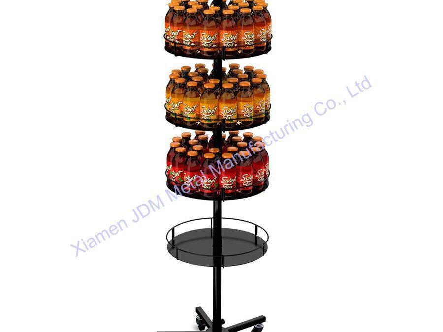 Supermarket Snack Display Shelf for Beverage Merchandising #4610