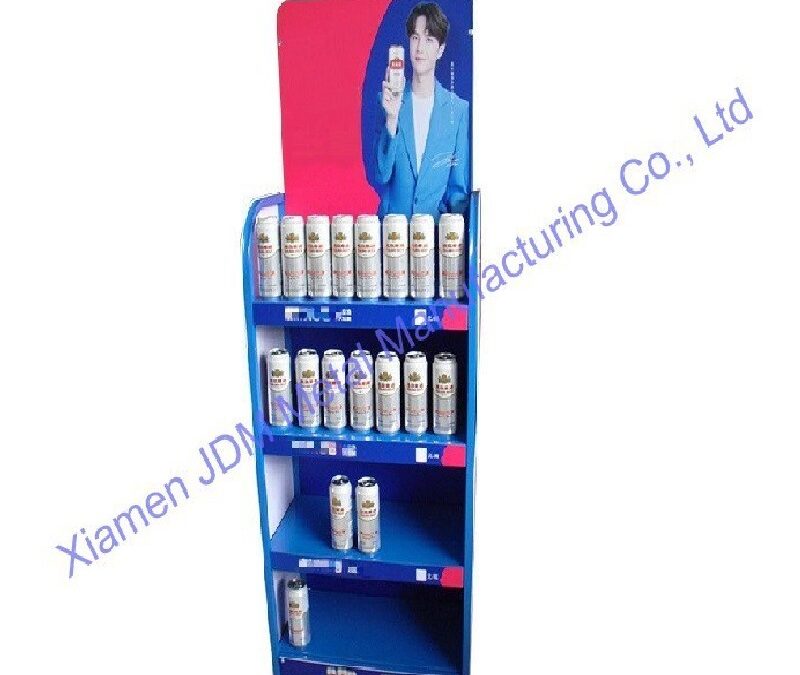 Supermarket Snack Display Shelf for Beverage Merchandising #4616