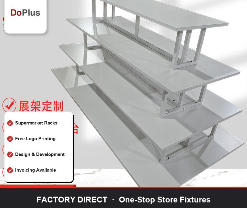 Commercial Retail Display Shelving Rack for Beverage Merchandising #5014