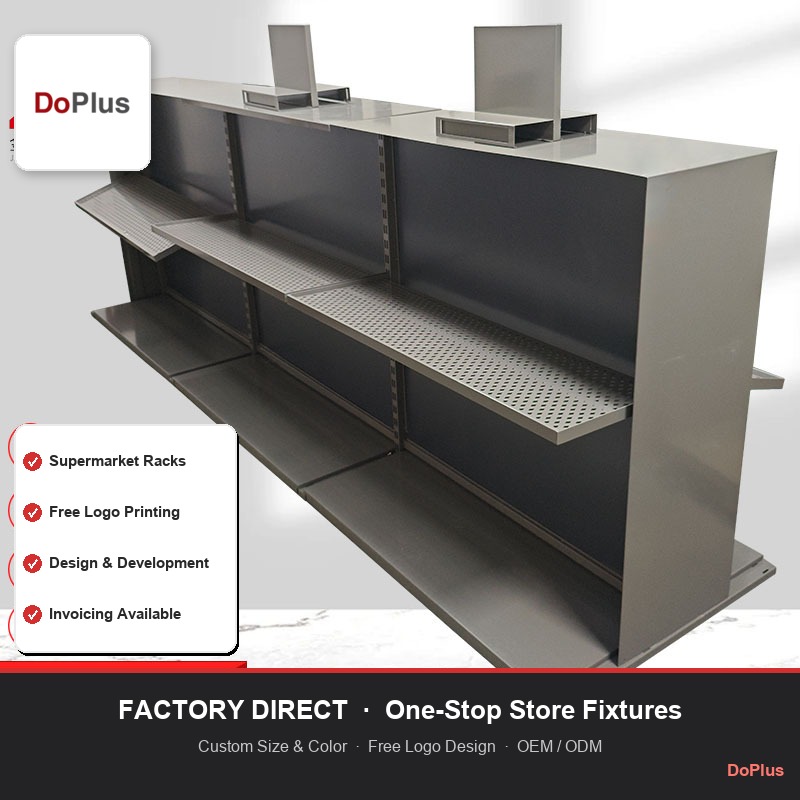 Commercial Retail Display Shelving Rack for Snack Retail Dis Commercial Retail Display Shelving Rack for Snack Retail Dis | DoPlus display fixture manufacturer